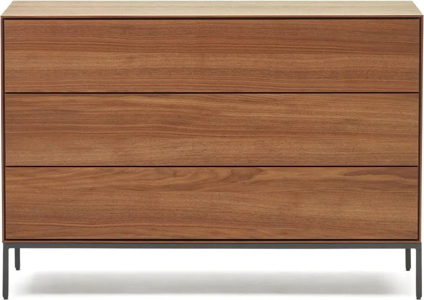 Nízka komoda v dekore orecha v prírodnej farbe 110x75 cm Vedrana – Kave Home