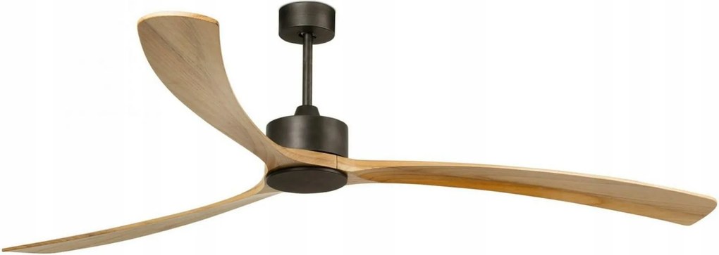 Stropný ventilátor Faro Kauai XL hnedý, drevo paulínia, 5 rýchlostí, DC mot