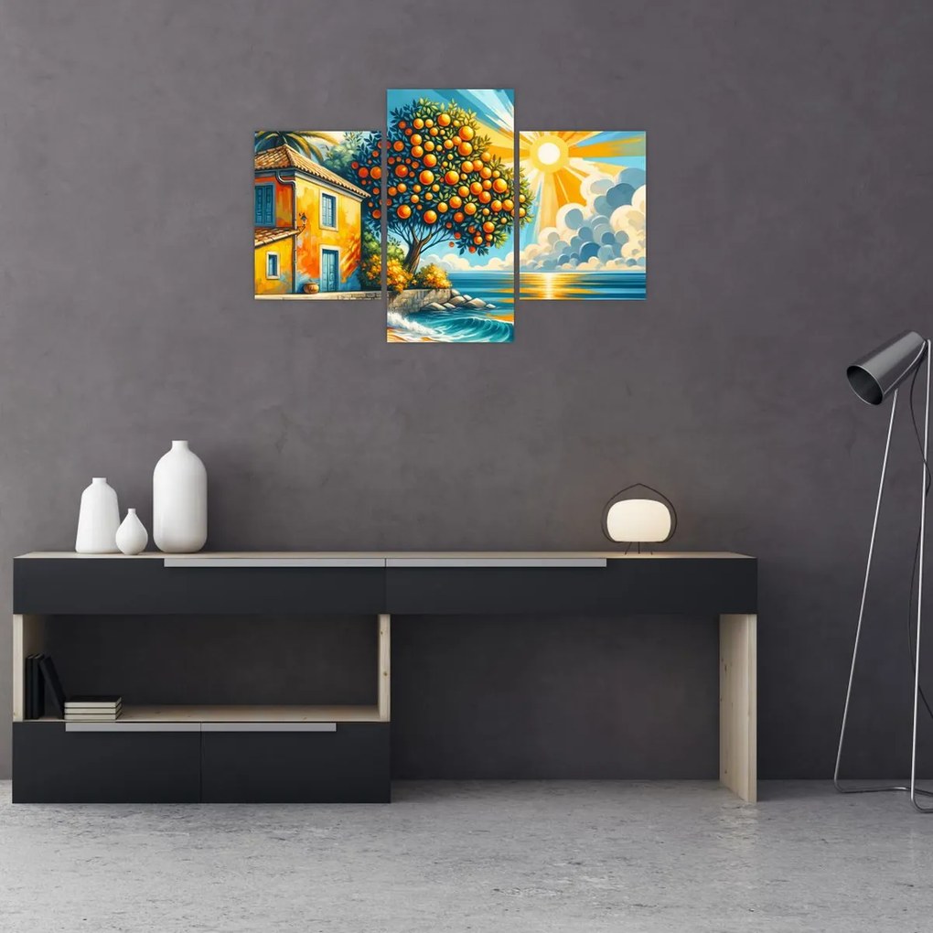 Obraz - Dom s pomarančmi I. (90x60 cm)
