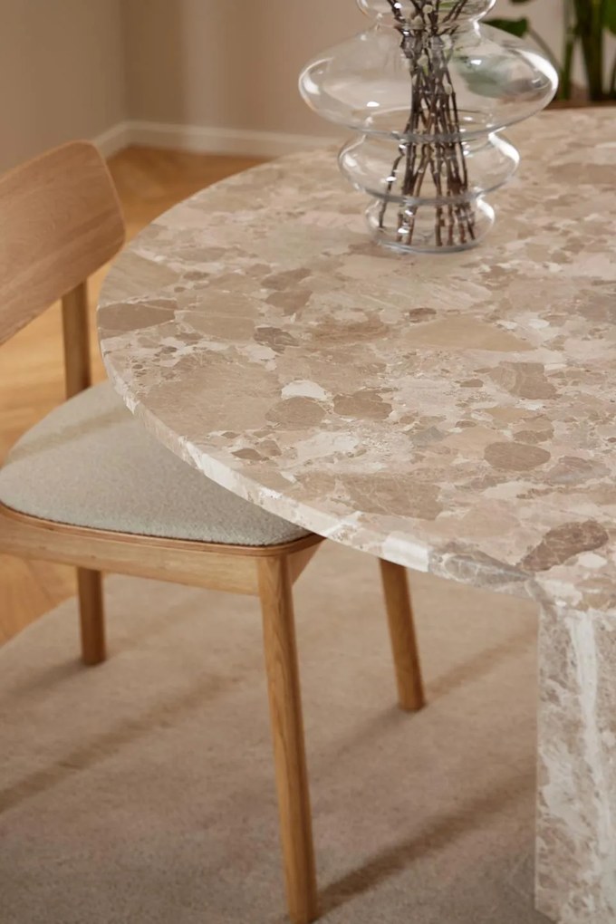 Jedálenský stôl Naxos 130 cm mramor Latte