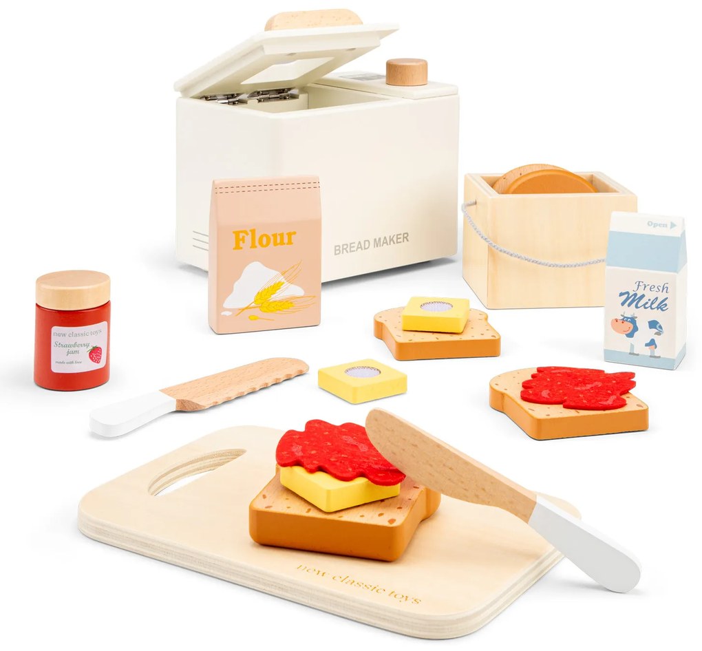 Drevená pekáreň na chlieb s doplnkami