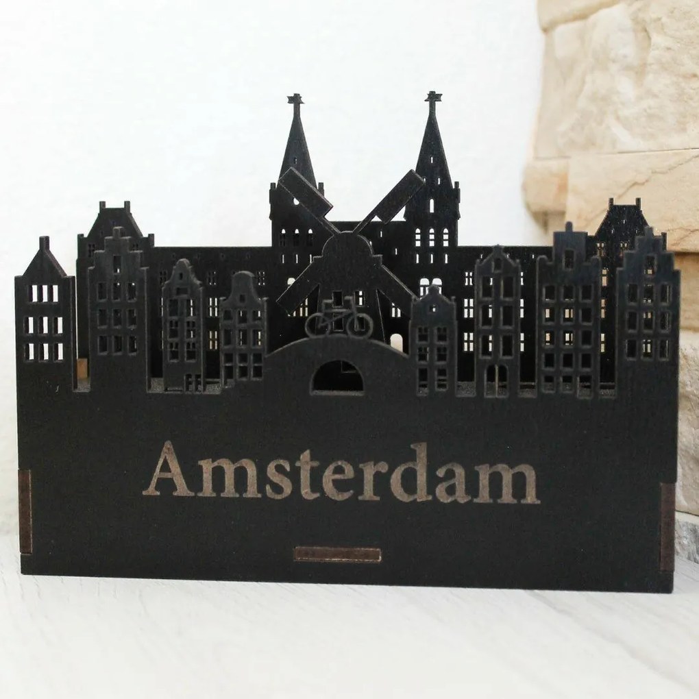 Drevený, luxusný stojan na perá - Amsterdam | DUBLEZ
