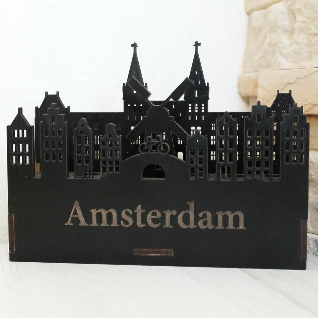 Drevený, luxusný stojan na perá - Amsterdam | DUBLEZ