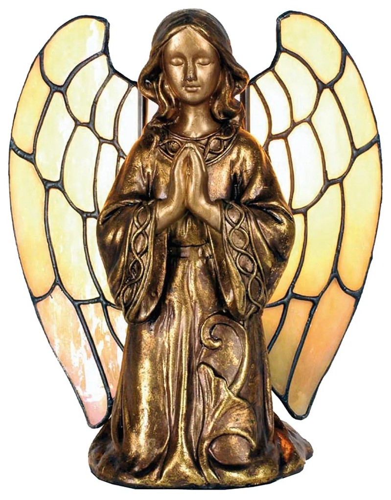 Dekorativná lampa Tiffany anděl - 20*18 cm 1x E14 / Max 40W