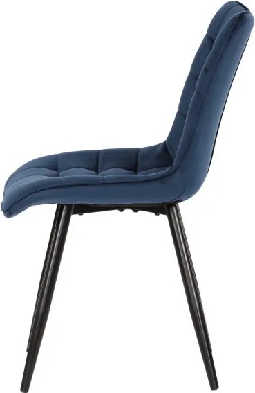 Jedálenská stolička zamatová, modrá CT-384 BLUE4