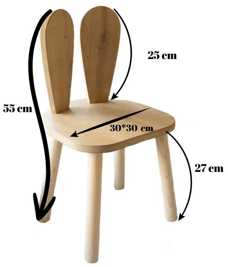 Detská stolička Bunny Chair - Brown