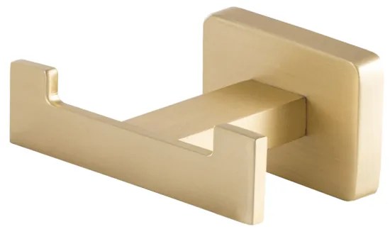 Gamma Caro, 2-háčik na uteráky, zlatá matná, GMA-UPR-CARO-BGD