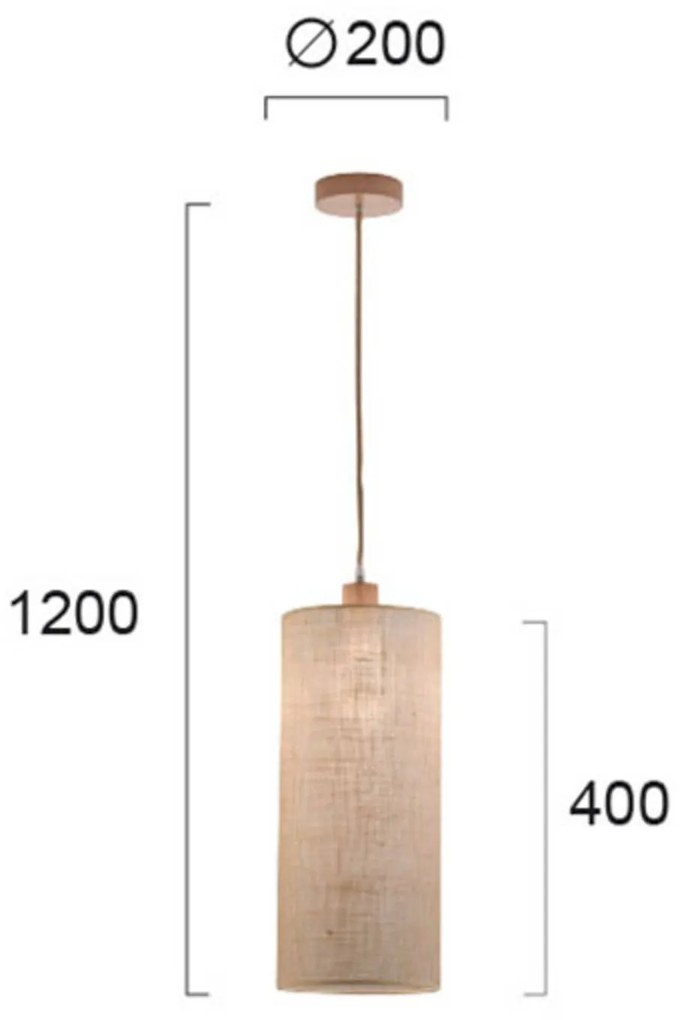 Závesná lampa Senso, pozdĺžne úzka, Ø 20 cm
