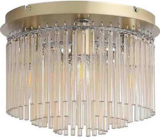 Searchlight 55620-320CP-Stropné svietidlo SWIZZLE 5xE14/60W/230V pr. 32 cm zlatá