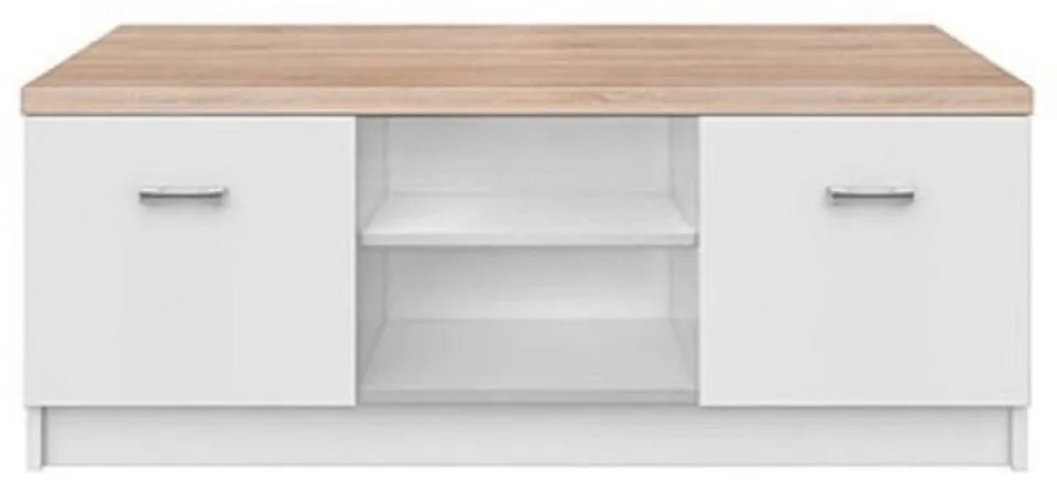 RTV stolík 2D, biela/dub sonoma, TOPTY TYP 15