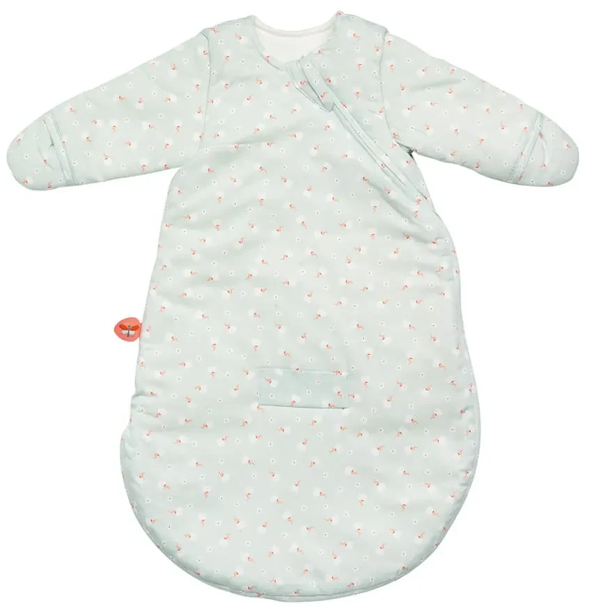 Vak spací bavlnený s rukávmi na zips TOG 2, 0-3 m, 60 cm Mila, Zoe & Lana