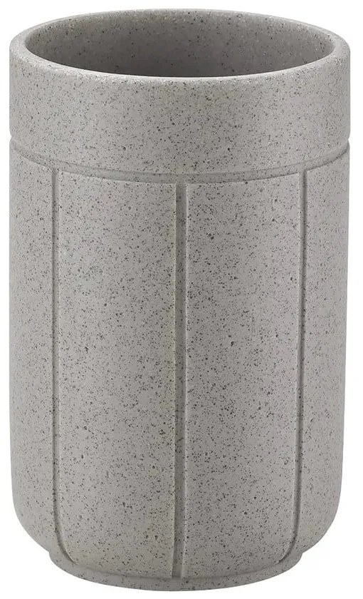 Svetlosivý téglik na zubné kefky z polyresínu Kua – Blomus