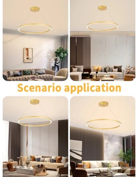 Immax NEO 07159-G80 - LED Stmievateľný luster FINO LED/60W/230V Tuya zlatá + DO