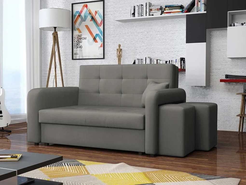 Pohovka s taburetkami Clivia Home II, Taburetka: ľavá strana, Dostupné poťahy: Enjoy 21