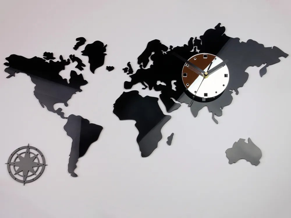 Moderné nástenné hodiny WORLD  NH021