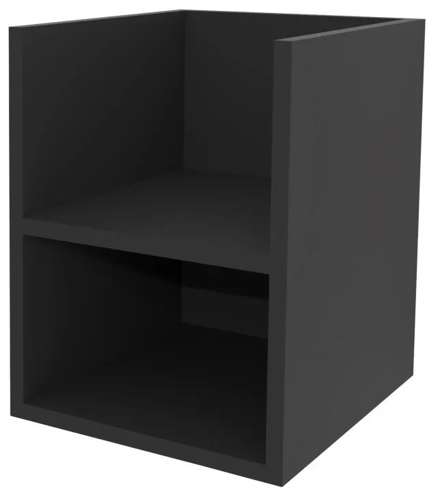 Mereo, Mereo Aira, kúpeľňová skrinka 40 cm, spodná, Multidecor, Čierna Supermat, MER-CN795SCIPM