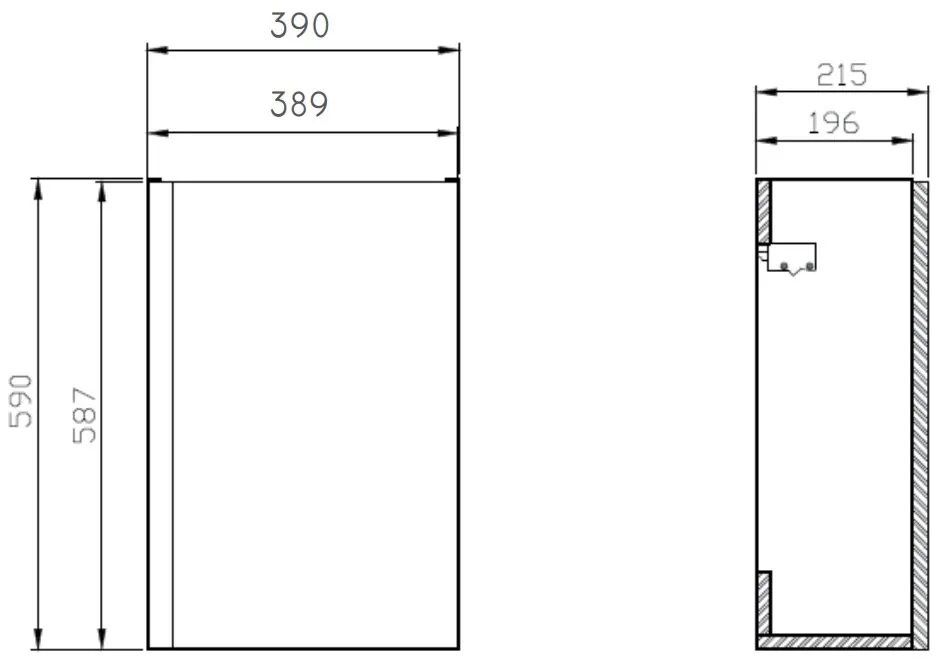 Cersanit - SET skrinka + umývadlo, šedý lesk, Moduo 40, S801-217-DSM