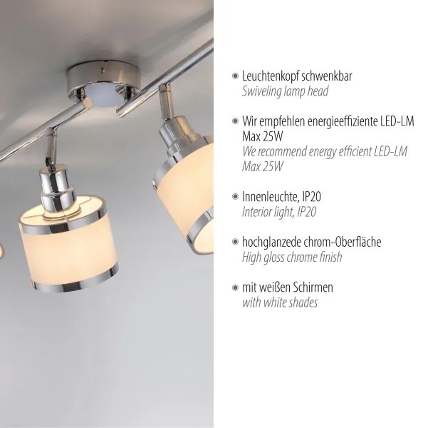 Leuchten Direkt 15374-17 - Bodové svietidlo ACCOR 4xE14/25W/230V