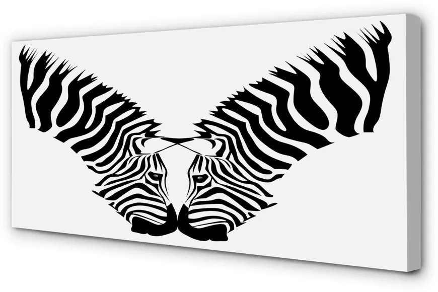 Obraz na plátne zrkadlo zebra 120x60 cm