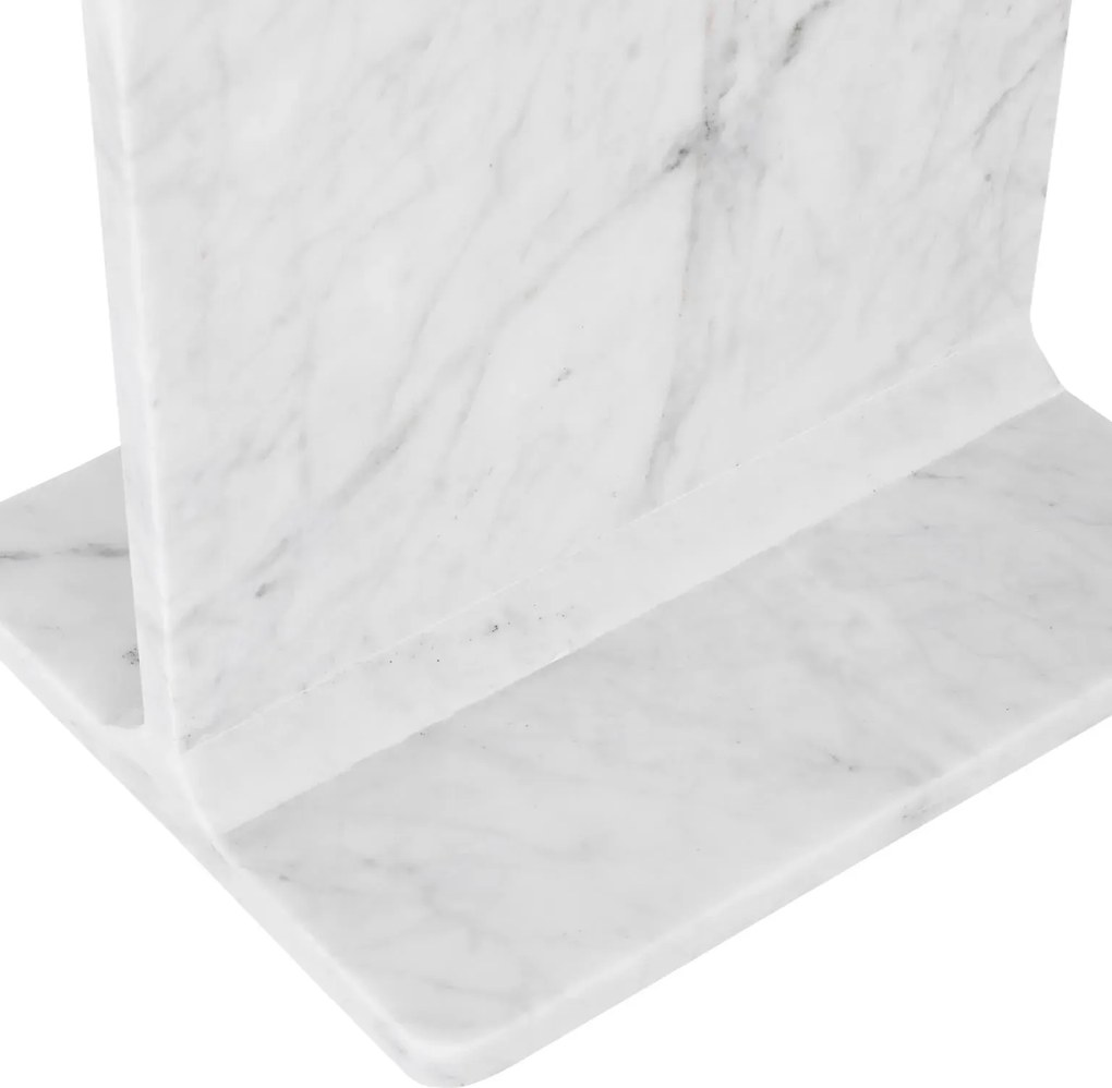 Odkladací stolík Avola 30 cm biely mramor