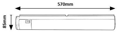 RABALUX 78029 Duddu svietidlo pod kuchynskú linku LED š570mm 17W/1020lm 4000K IP44 čierna, biela