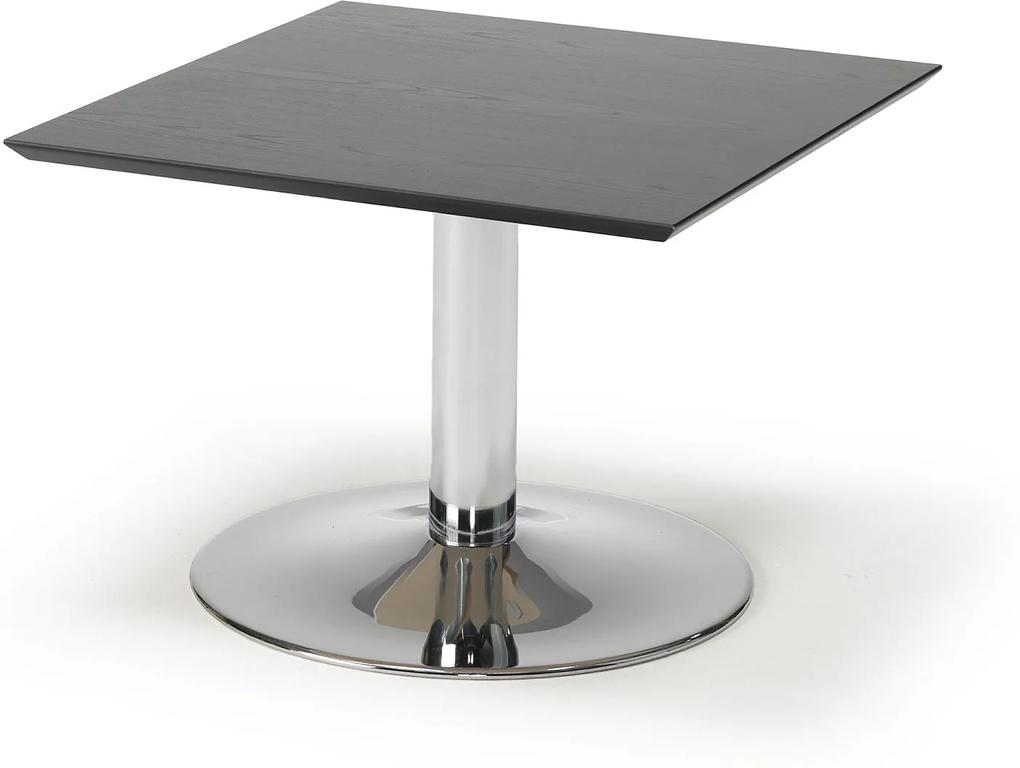 Konferenčný stolík Crosby, 700x700x500 mm, čierna / chróm