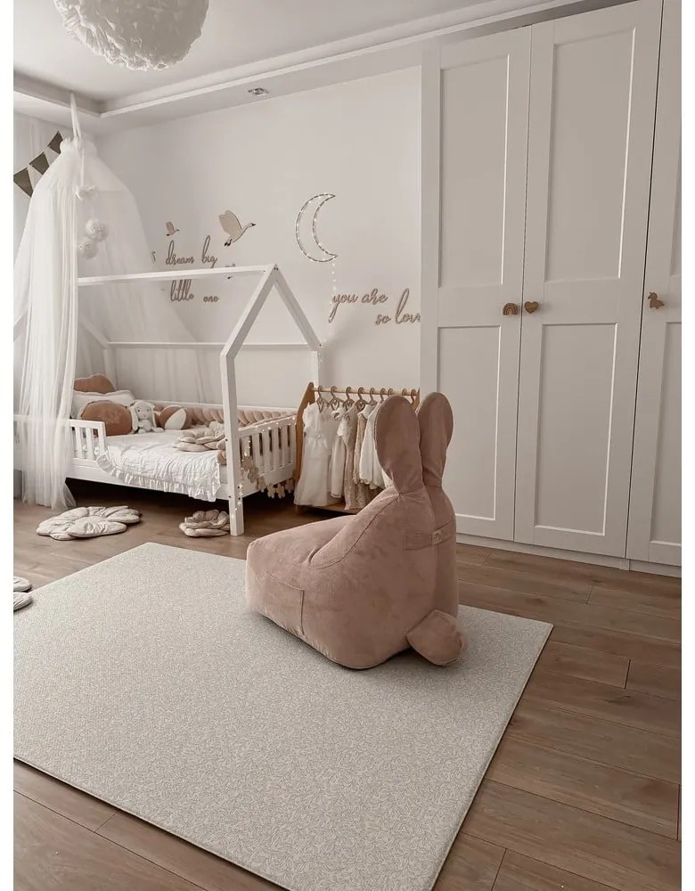 Svetloružový detský sedací vak Funny Bunny – The Brooklyn Kids