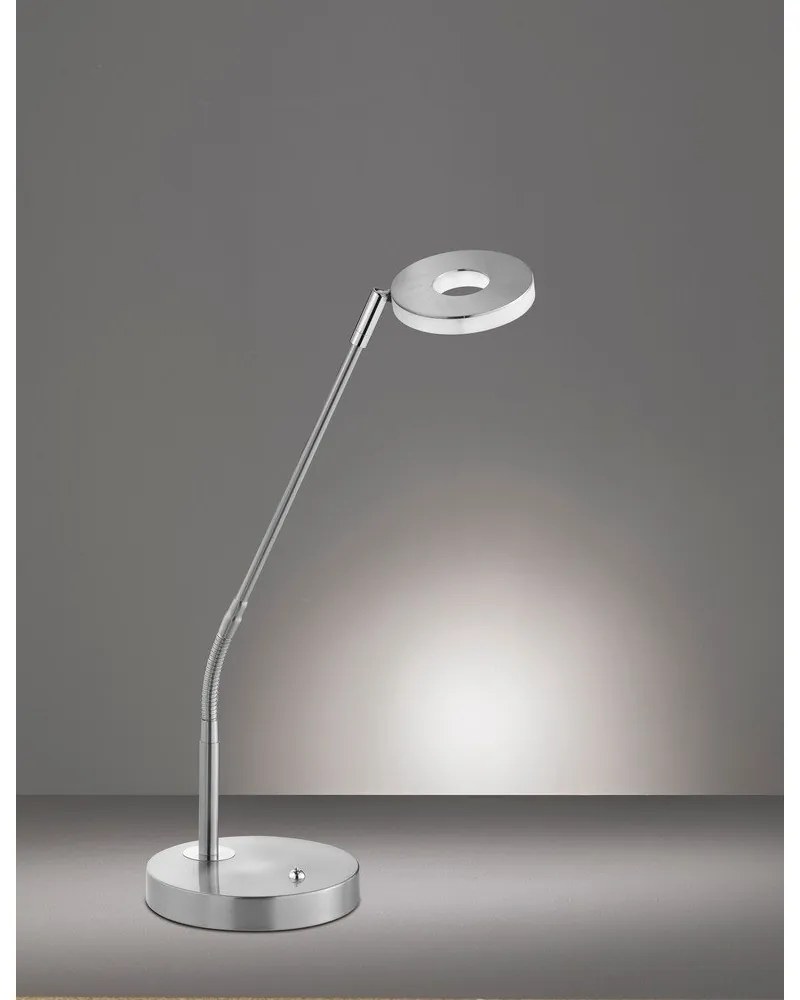 Kovová LED stmievateľná stolová lampa v striebornej farbe (výška 60 cm) Dent – Fischer & Honsel