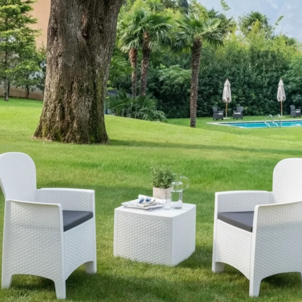 I.P.A.E-Progarden Záhradný set TREE, 3-dielny, biela