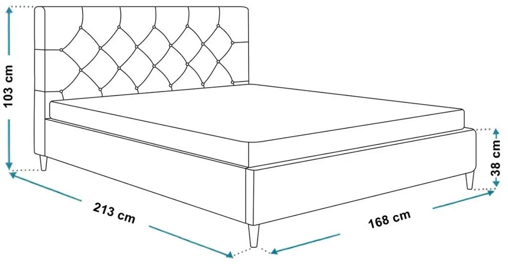 Čalúnená manželská posteľ DESTINY 160 x 200