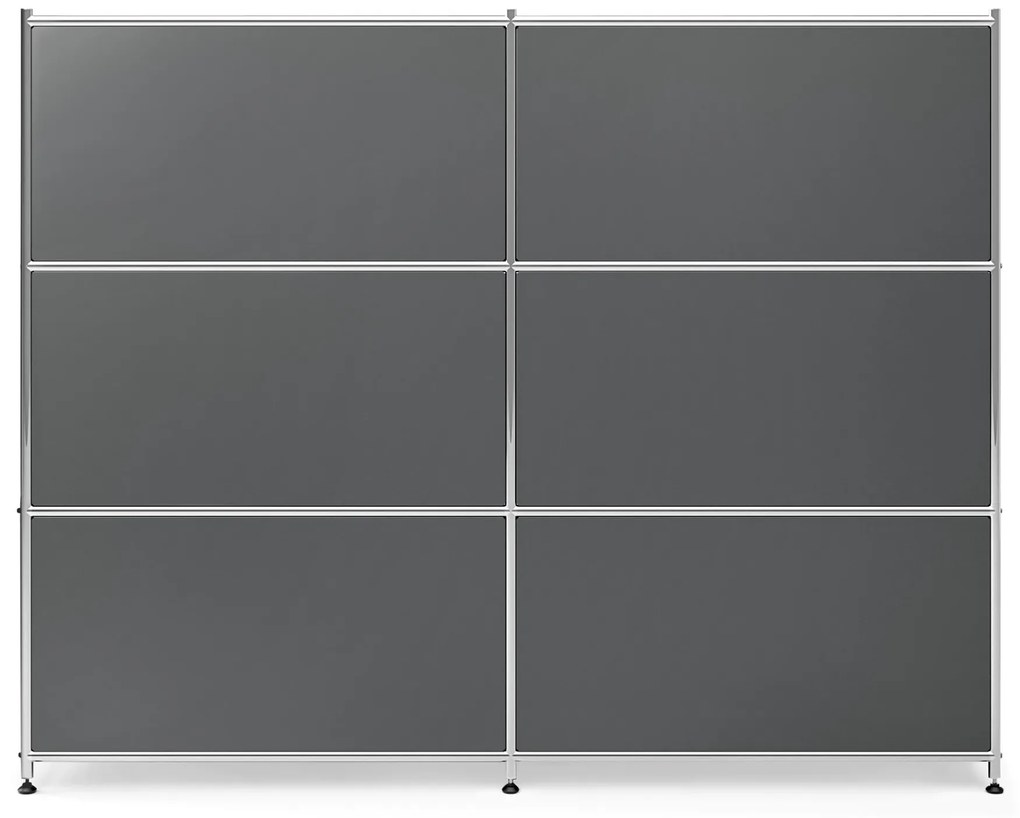 Kovová komoda »CN3« so 4 výklopnými priečinkami, šedá