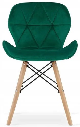 Jedálenská zostava TODI 60cm okrúhly stolový set biely + 2 stoličky LAGO zelené