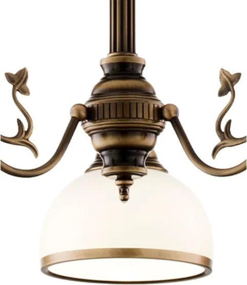 Brilagi - Stropný luster na tyči TAURUS 3xE27/15W/230V priemer 70 cm bronz