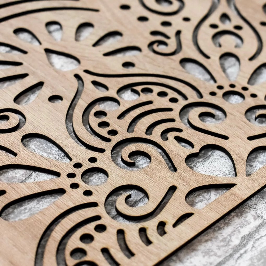 DUBLEZ | Polovičná mandala na stenu - Koruna