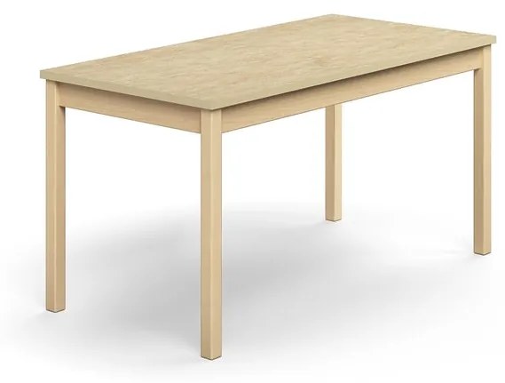 Stôl DECIBEL, 1400x700x720 mm, linoleum - béžová, breza