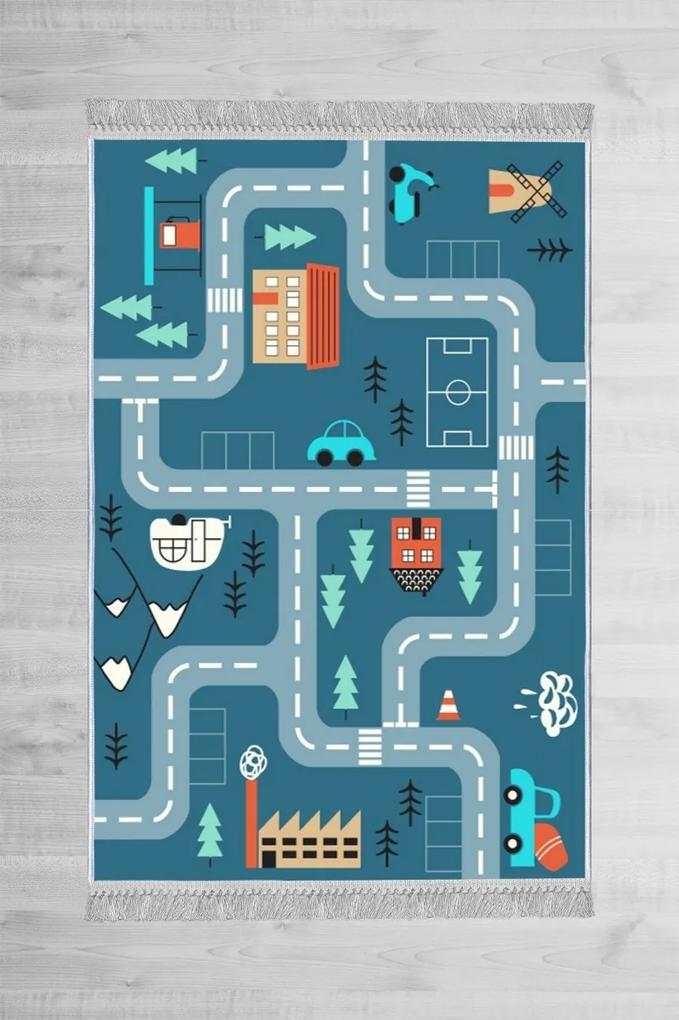 Detský koberec City III 120x180 cm modrý