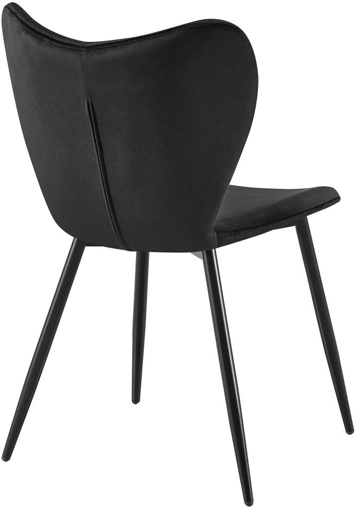 Jedálenská stolička Maika zamat - čierna