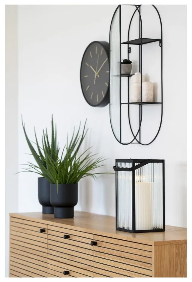 Čierna poschodová kovová polica 32 cm Newcastle – House Nordic