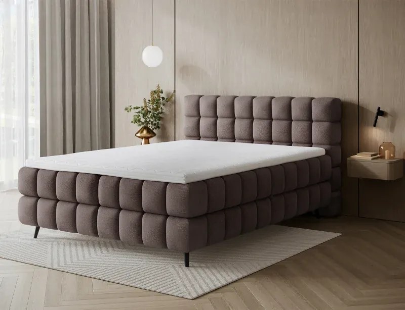 Kontinentálna posteľ Sabrina 160x200, hnědá (tonall 22)