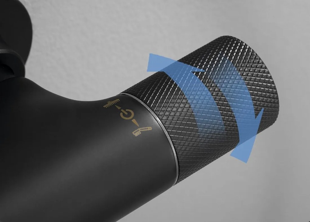 Sapho Sapho, SOLARIS stojanková umývadlová batéria bez výpuste, vysoká, čierna mat/chróm, WD006BC