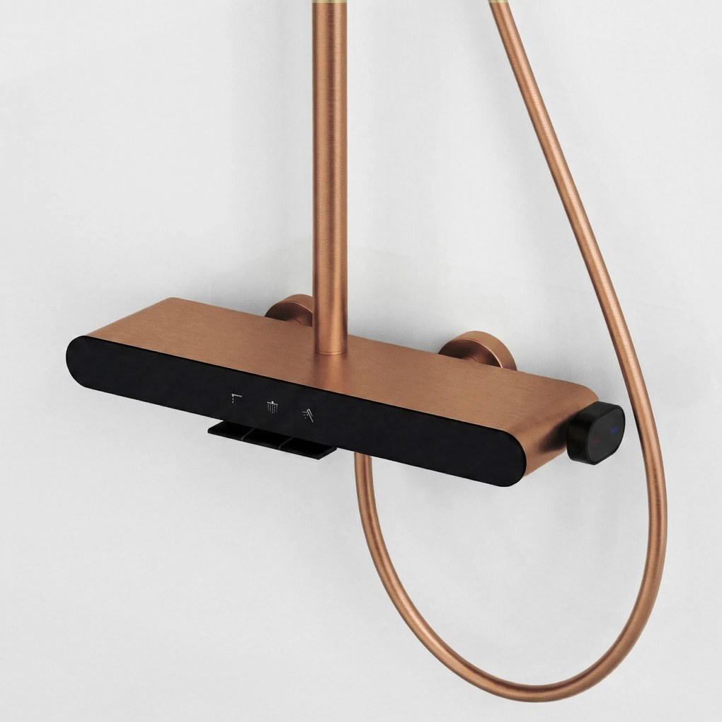 Rea Farel, sprchový set s vaňovým výtokom, medená matná, REA-P0357