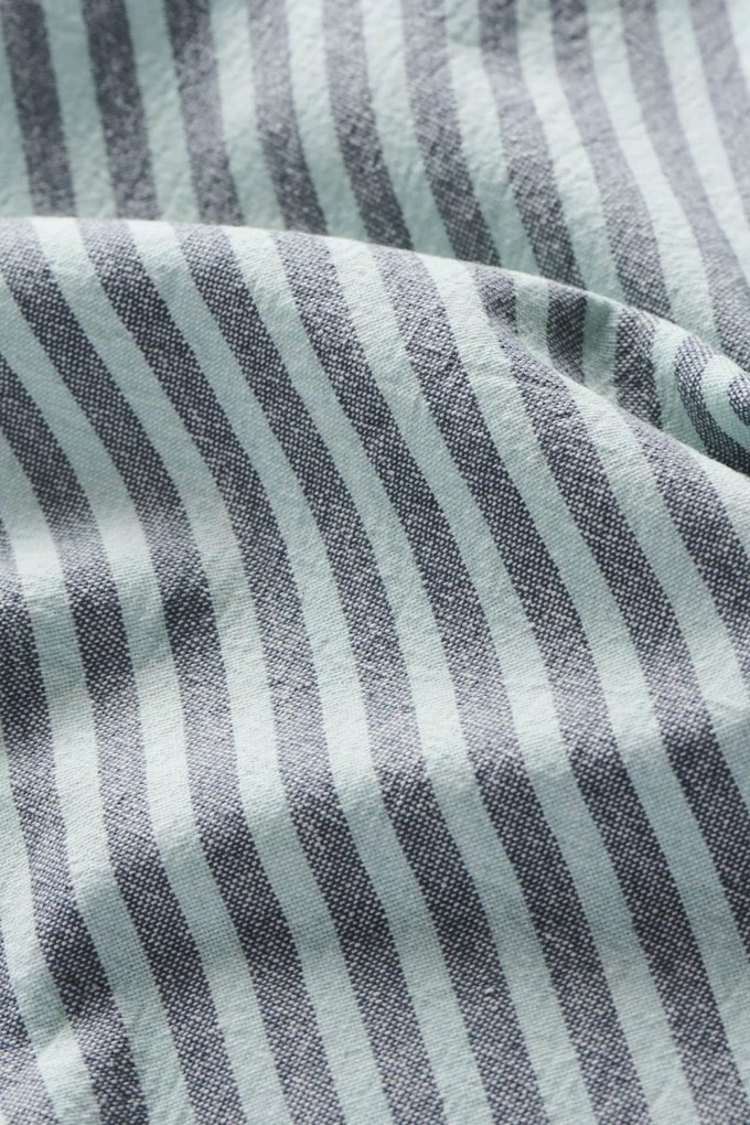 Ib Laursen Bavlnená utierka Linea Grey / Turquoise 50 × 70 cm