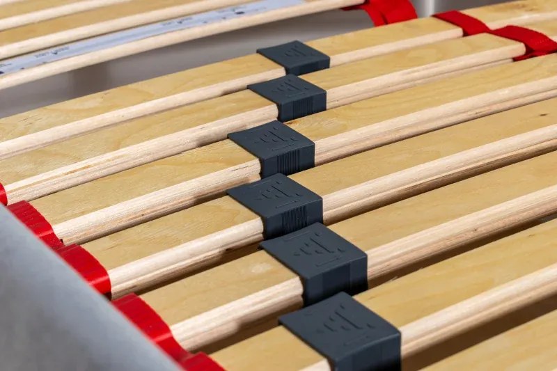 MANŽELSKÁ POSTEĽ S LAMELOVÝM ROŠTOM AMELIE 2, 200x160, sivá (č.43)