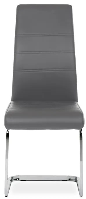Autronic BONTEC Jedálenská stolička, šedá, ekokoža, DCL-408 GREY Farba: Biela