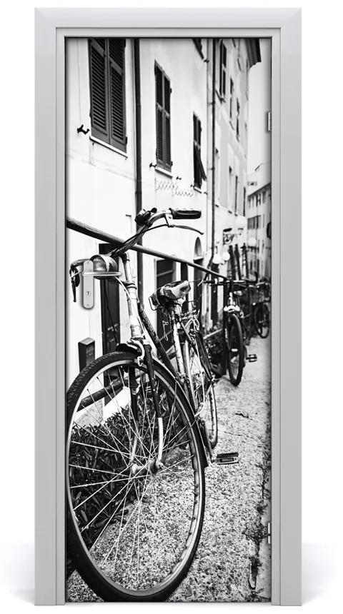 Fototapeta samolepiace na dvere mestské bicykle 95x205 cm