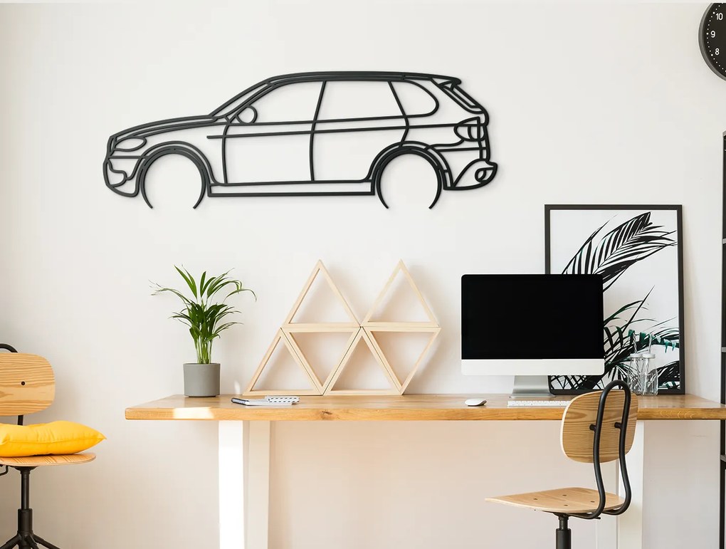drevko Dekorácia na stenu BMW X5 E70 Rozmer obrazu: 30 x 86 cm, Farba dekorácie: Čierna
