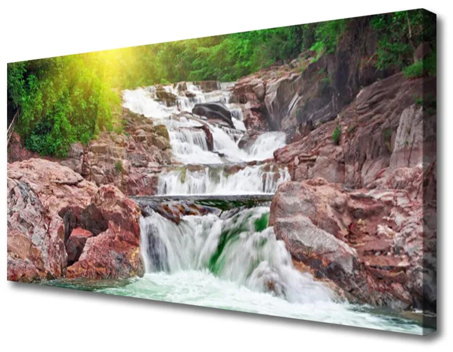 Obraz na plátne Vodopád príroda 120x60 cm