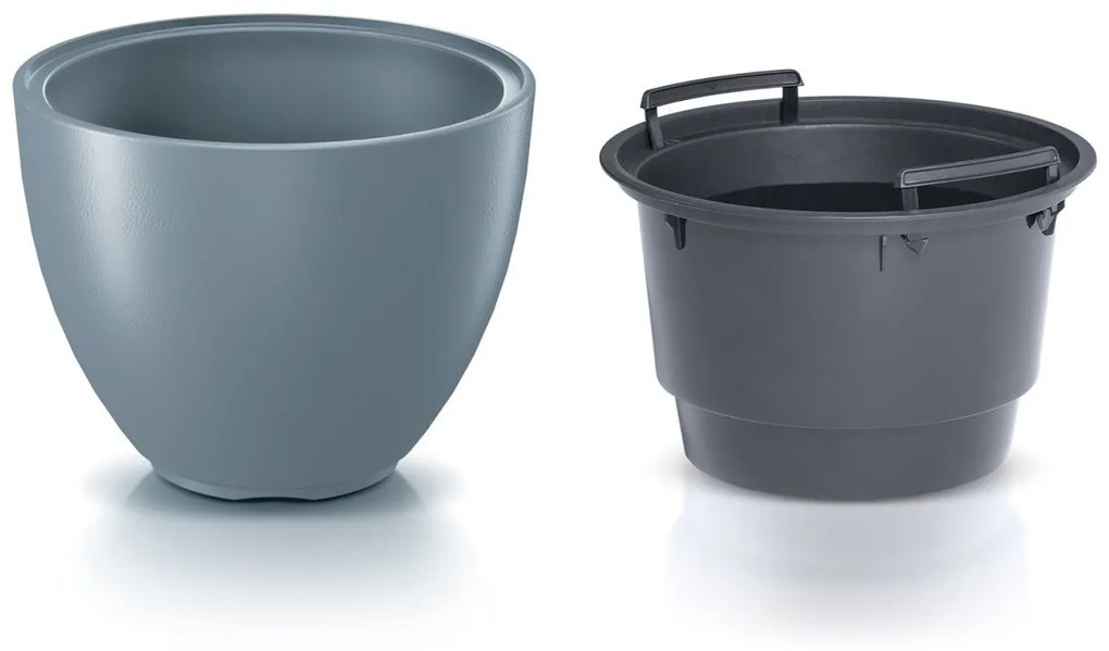 Kvetináč s vkladom HEOSE III svetlo šedý