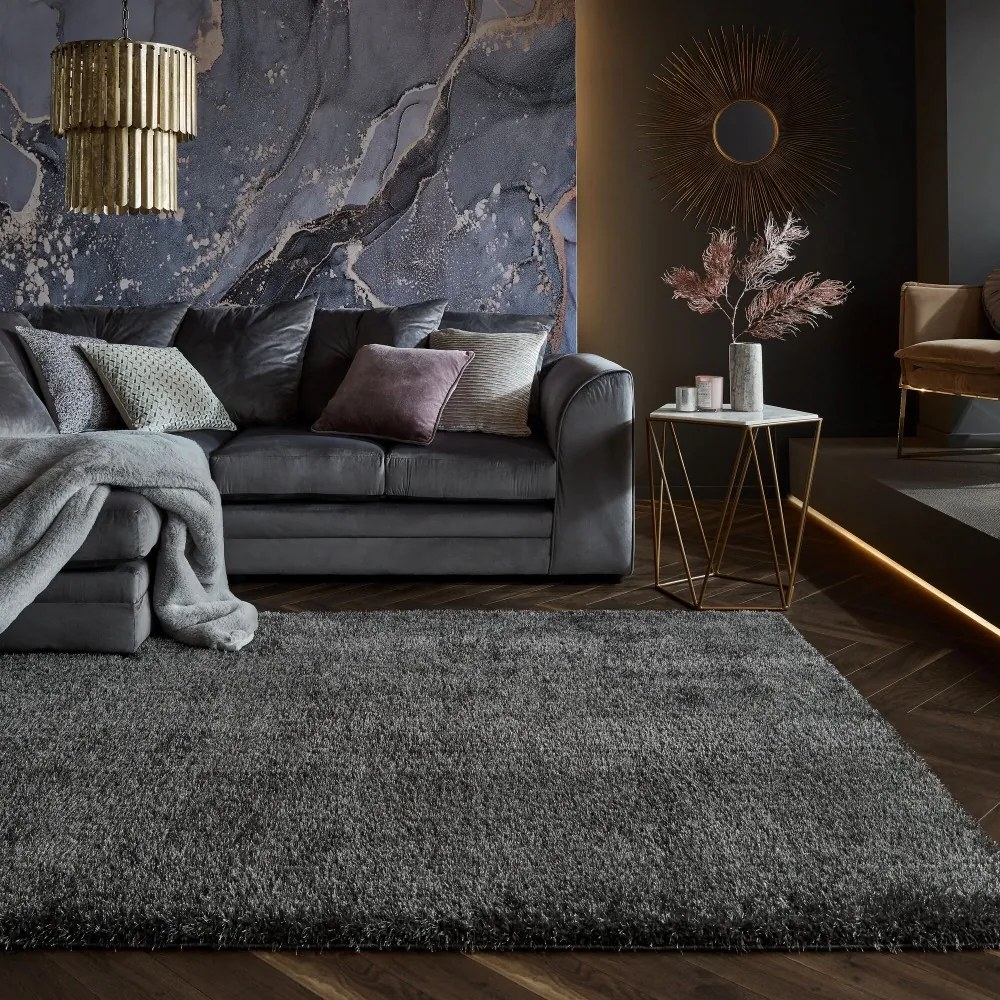 Flair Rugs koberce Kusový koberec Indulgence Velvet Graphite - 160x230 cm