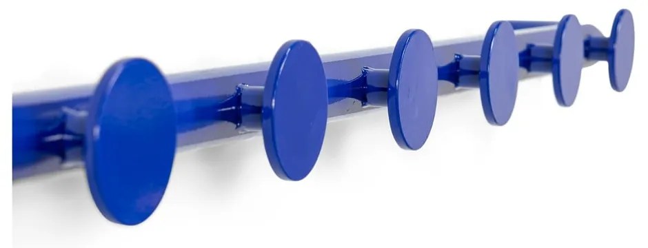 Modrý kovový nástenný vešiak 75 cm Retro – Spinder Design